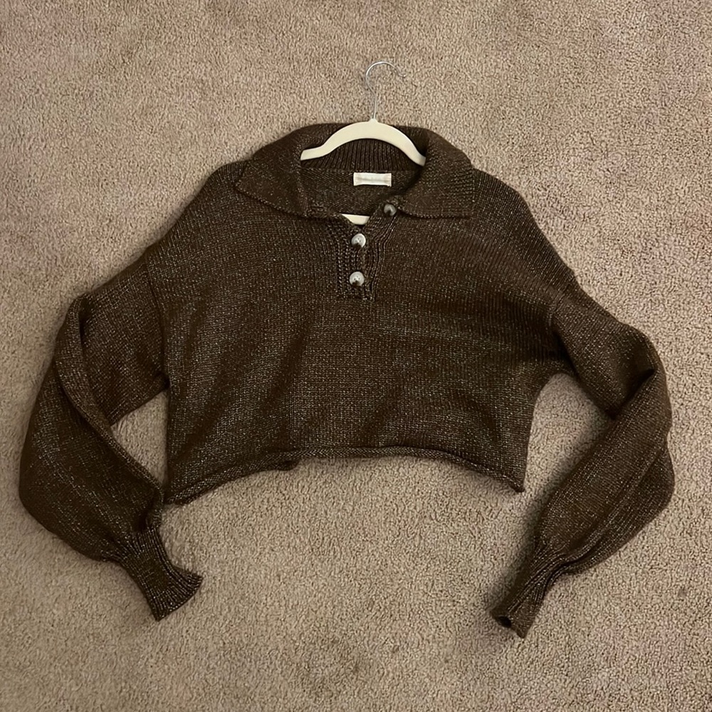 Altard state  brown cropped sweater size XS